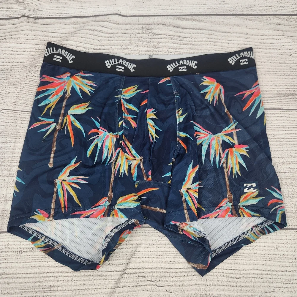 Billabong Men's Tropical Print Boxer Briefs Brand New Without Tags